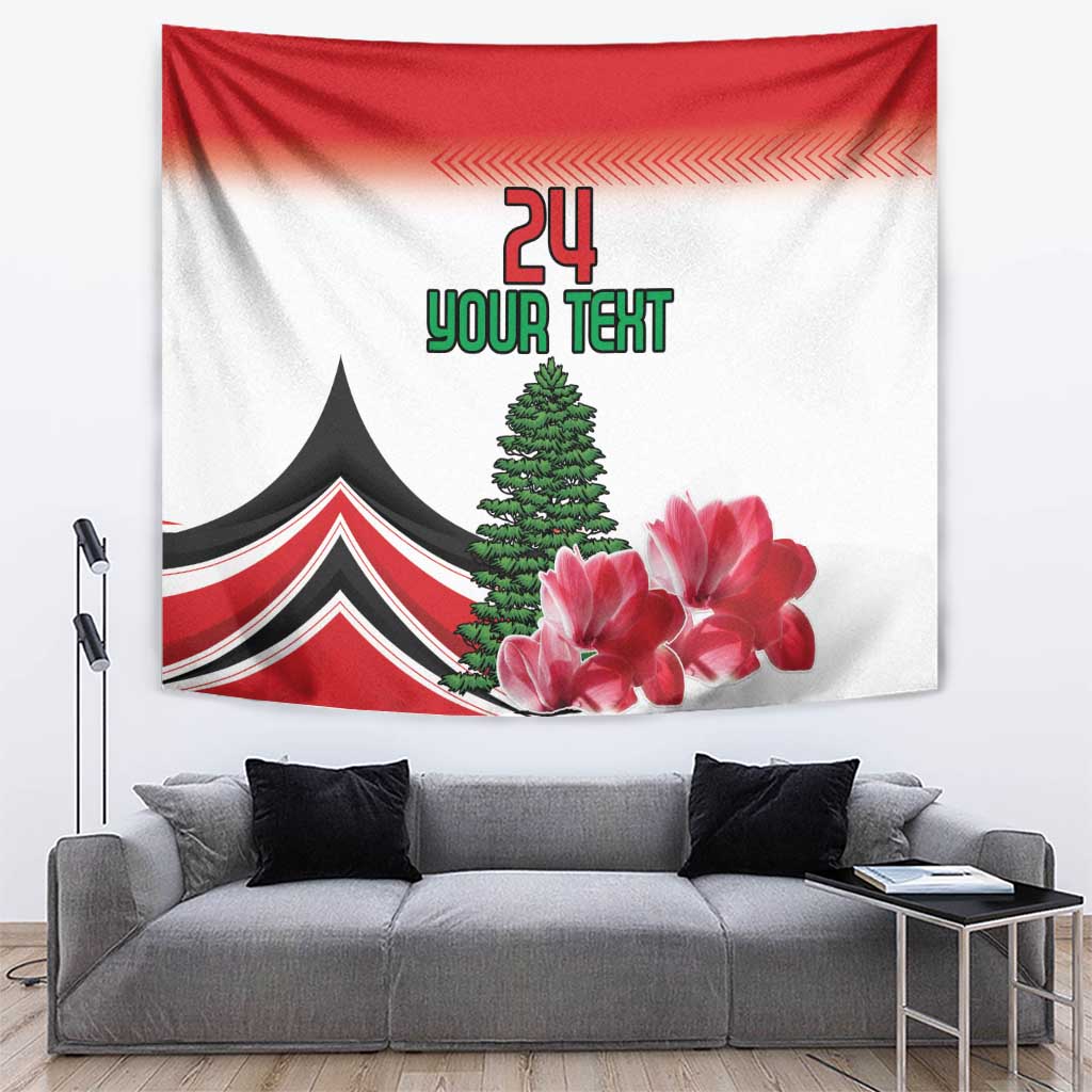 Custom Lebanon Independence Day Tapestry Cyclamen Flowers Blooming - Wonder Print Shop
