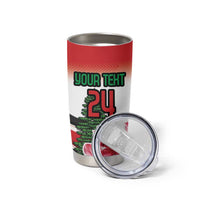 Custom Lebanon Independence Day Tumbler Cup Cyclamen Flowers Blooming - Wonder Print Shop