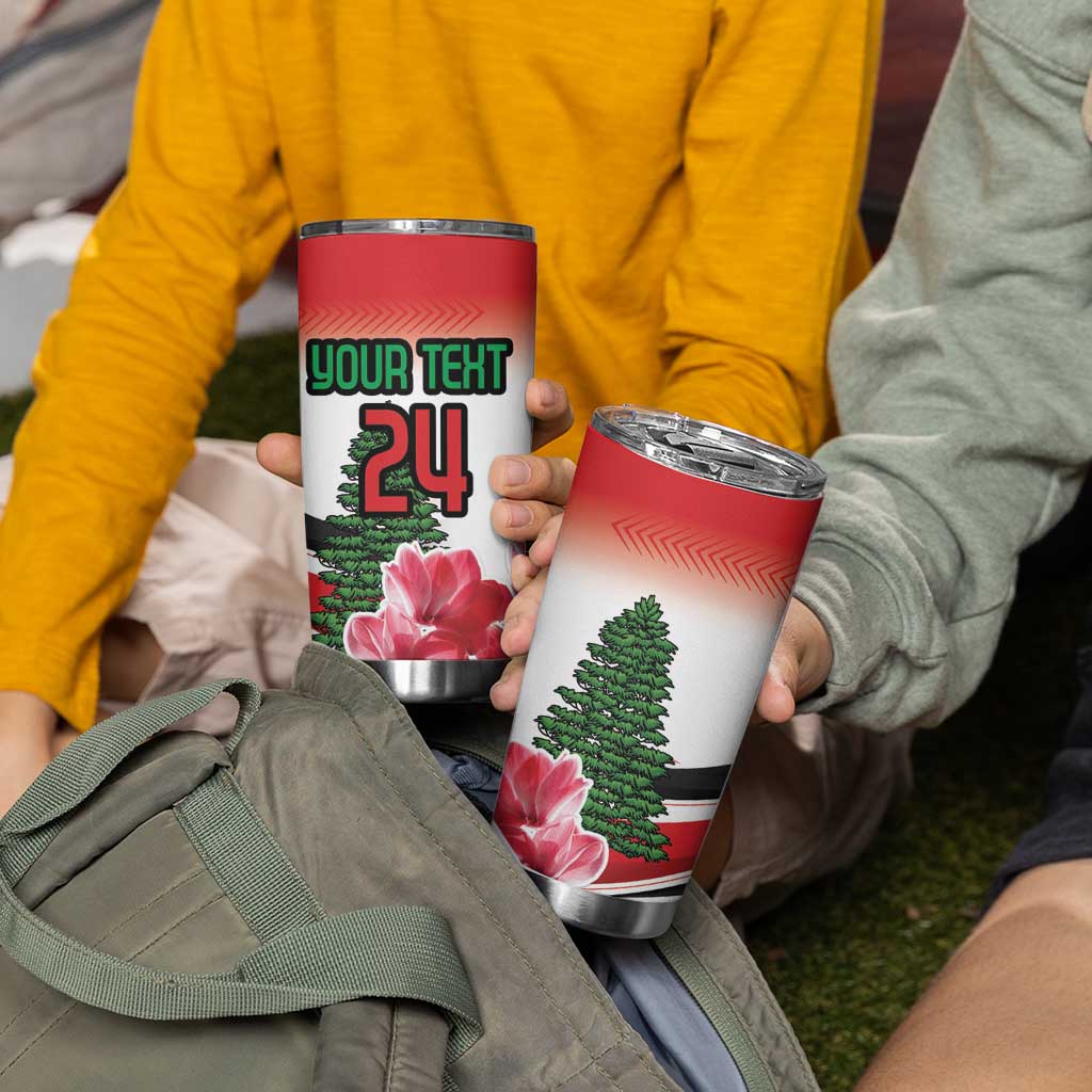 Custom Lebanon Independence Day Tumbler Cup Cyclamen Flowers Blooming - Wonder Print Shop