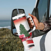 Custom Lebanon Independence Day Tumbler With Handle Cyclamen Flowers Blooming - Wonder Print Shop