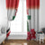 Custom Lebanon Independence Day Window Curtain Cyclamen Flowers Blooming - Wonder Print Shop