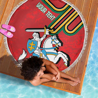Personalized Lithuania Coat Of Arms Beach Blanket Special Version - Wonder Print Shop