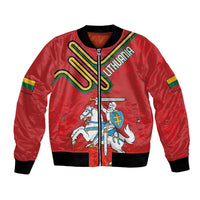 Personalized Lithuania Coat Of Arms Bomber Jacket Special Version - Wonder Print Shop
