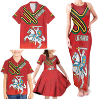 Personalized Lithuania Coat Of Arms Family Matching Tank Maxi Dress and Hawaiian Shirt Special Version - Wonder Print Shop