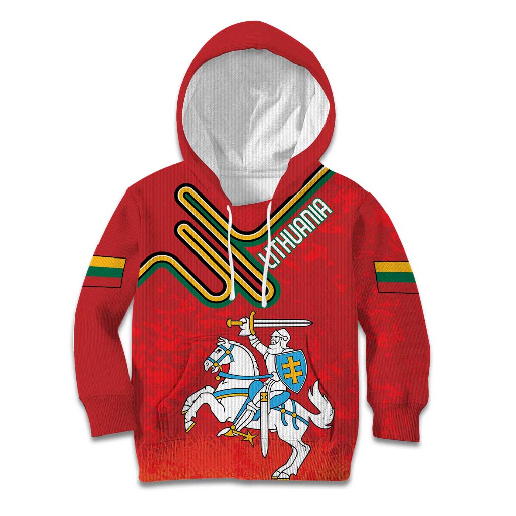 Personalized Lithuania Coat Of Arms Kid Hoodie Special Version - Wonder Print Shop