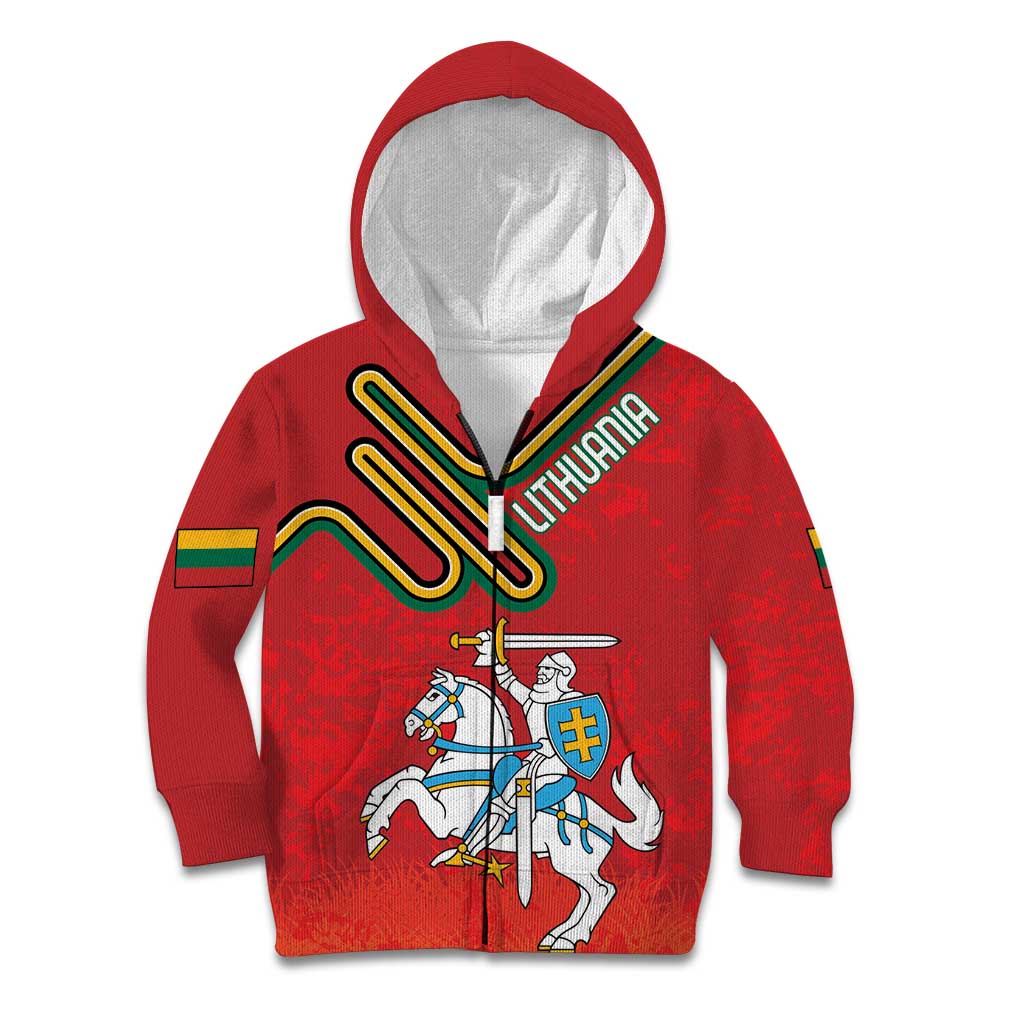 Personalized Lithuania Coat Of Arms Kid Hoodie Special Version - Wonder Print Shop