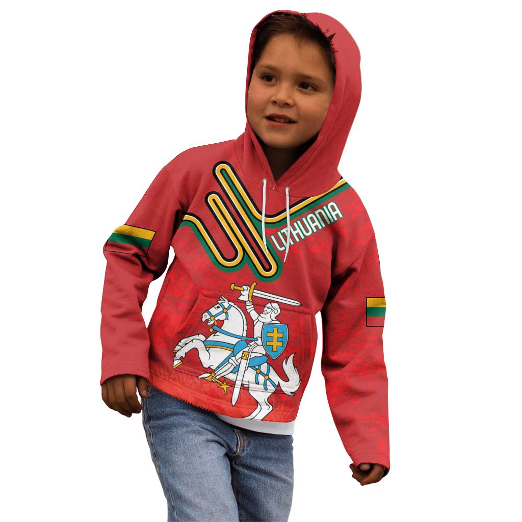 Personalized Lithuania Coat Of Arms Kid Hoodie Special Version - Wonder Print Shop