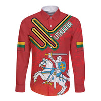 Personalized Lithuania Coat Of Arms Long Sleeve Button Shirt Special Version - Wonder Print Shop