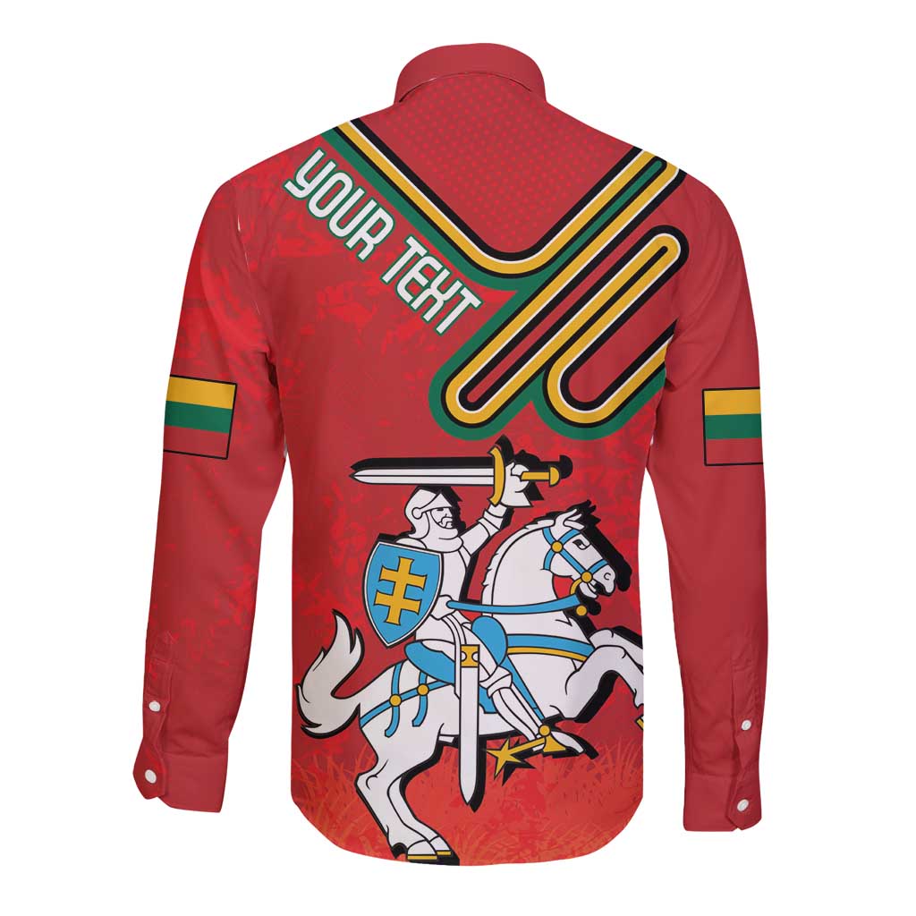 Personalized Lithuania Coat Of Arms Long Sleeve Button Shirt Special Version - Wonder Print Shop