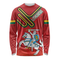 Personalized Lithuania Coat Of Arms Long Sleeve Shirt Special Version - Wonder Print Shop
