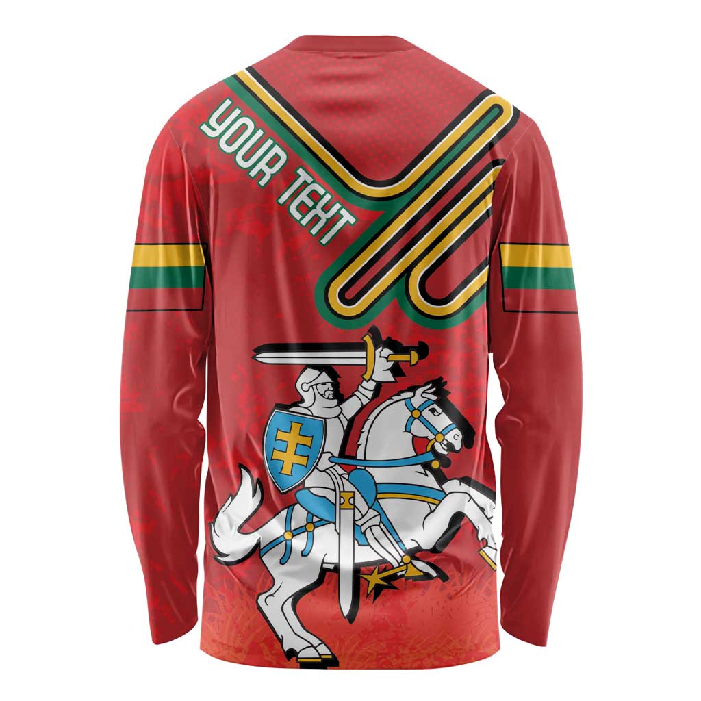 Personalized Lithuania Coat Of Arms Long Sleeve Shirt Special Version - Wonder Print Shop