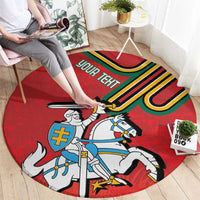 Personalized Lithuania Coat Of Arms Round Carpet Special Version