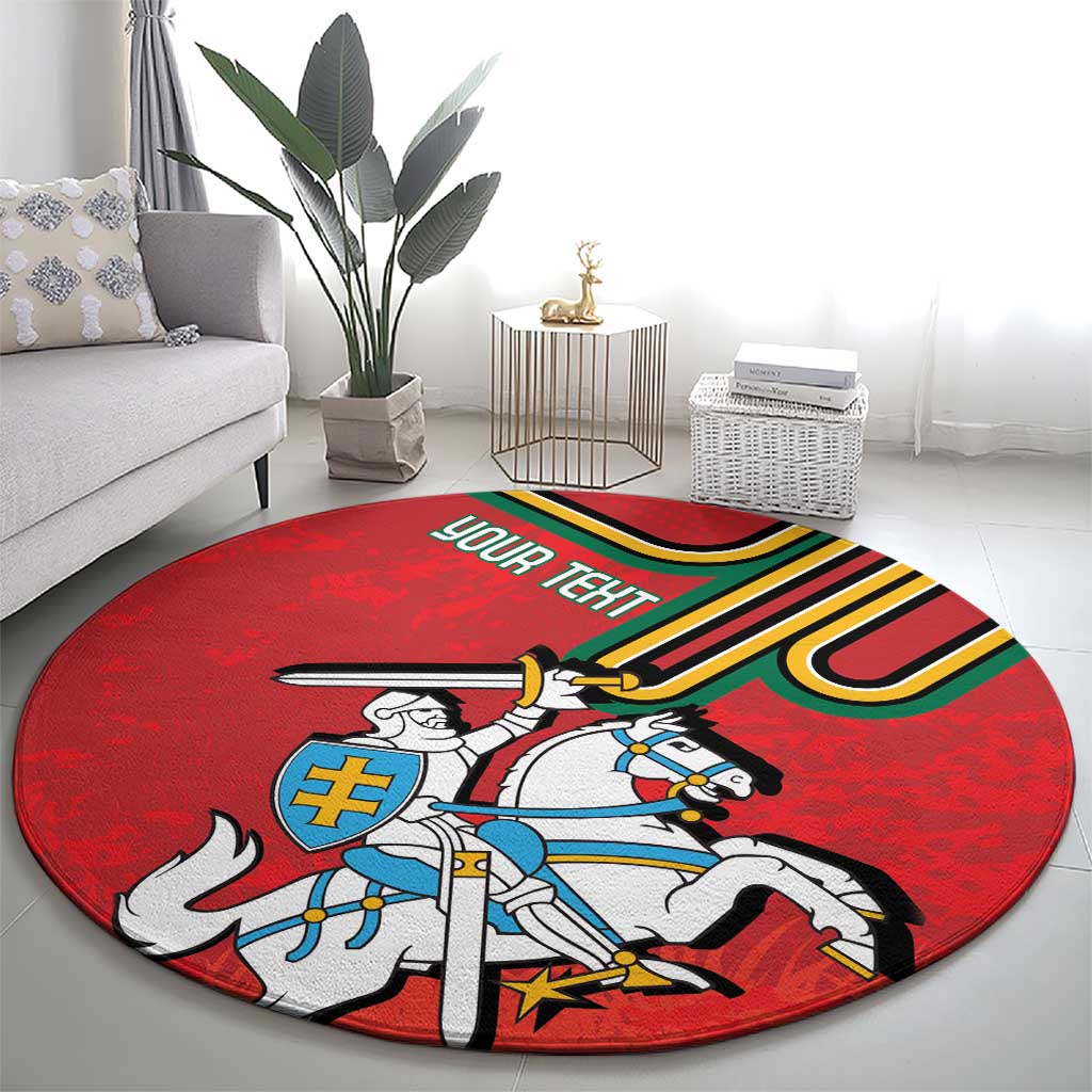 Personalized Lithuania Coat Of Arms Round Carpet Special Version