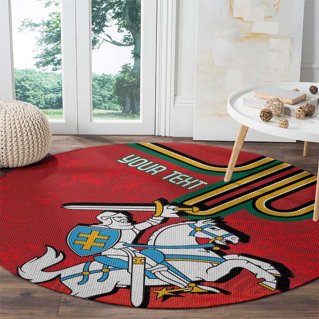 Personalized Lithuania Coat Of Arms Round Carpet Special Version