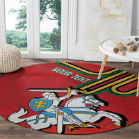 Personalized Lithuania Coat Of Arms Round Carpet Special Version