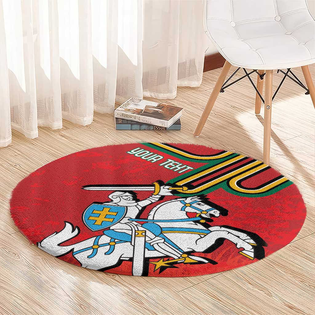Personalized Lithuania Coat Of Arms Round Carpet Special Version