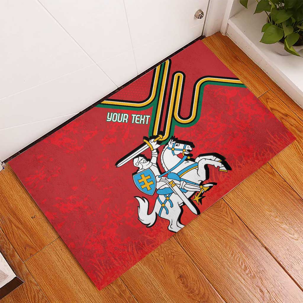 Personalized Lithuania Coat Of Arms Rubber Doormat Special Version - Wonder Print Shop