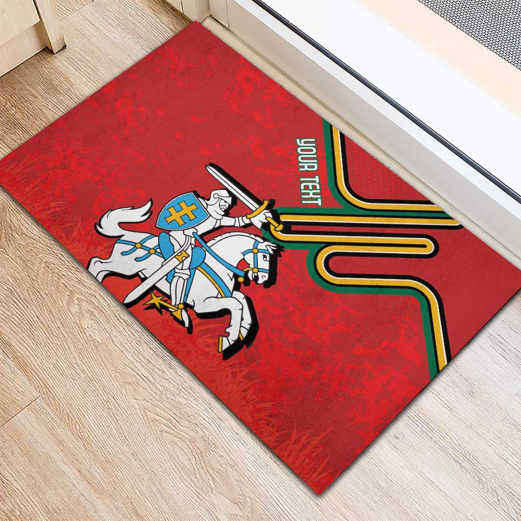 Personalized Lithuania Coat Of Arms Rubber Doormat Special Version - Wonder Print Shop
