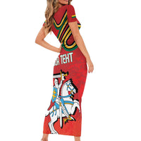 Personalized Lithuania Coat Of Arms Short Sleeve Bodycon Dress Special Version - Wonder Print Shop