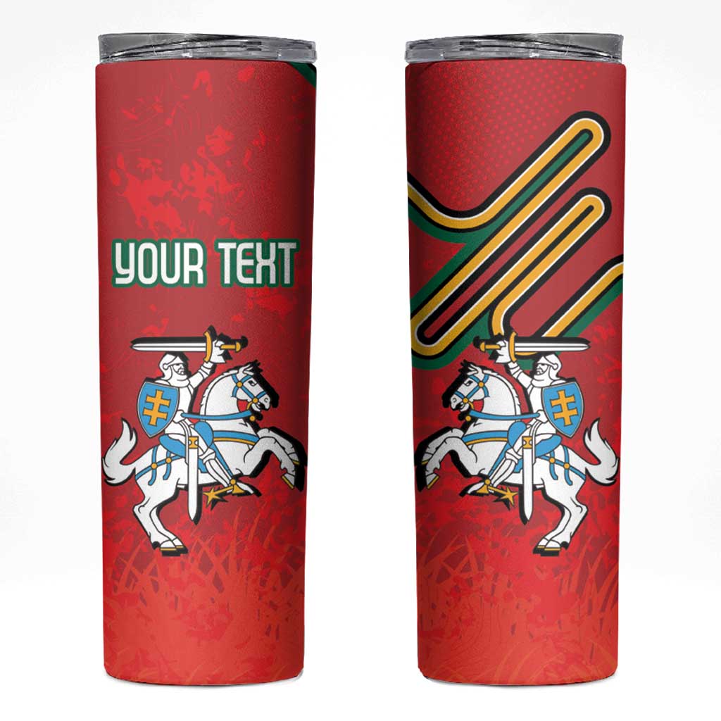 Personalized Lithuania Coat Of Arms Skinny Tumbler Special Version - Wonder Print Shop