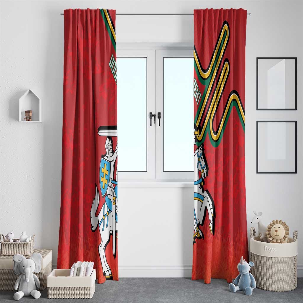 Personalized Lithuania Coat Of Arms Window Curtain Special Version - Wonder Print Shop