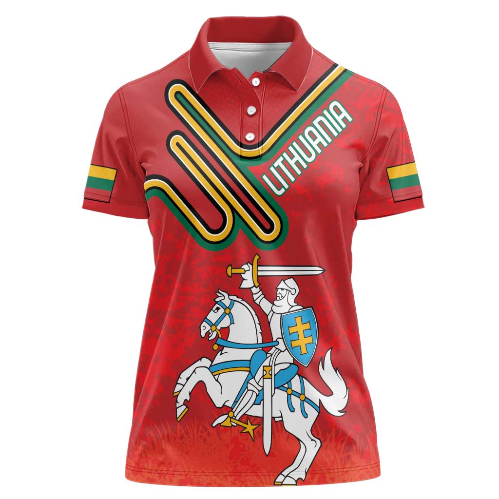 Personalized Lithuania Coat Of Arms Women Polo Shirt Special Version - Wonder Print Shop