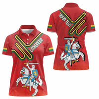 Personalized Lithuania Coat Of Arms Women Polo Shirt Special Version - Wonder Print Shop
