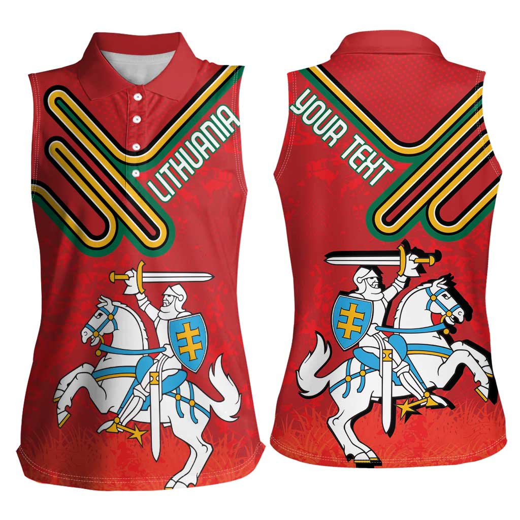Personalized Lithuania Coat Of Arms Women Sleeveless Polo Shirt Special Version - Wonder Print Shop