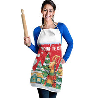 Romania Christmas Personalized Apron Romanian Folklore Capra Goat - Wonder Print Shop