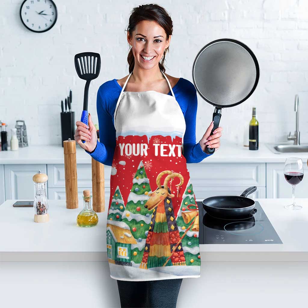 Romania Christmas Personalized Apron Romanian Folklore Capra Goat - Wonder Print Shop