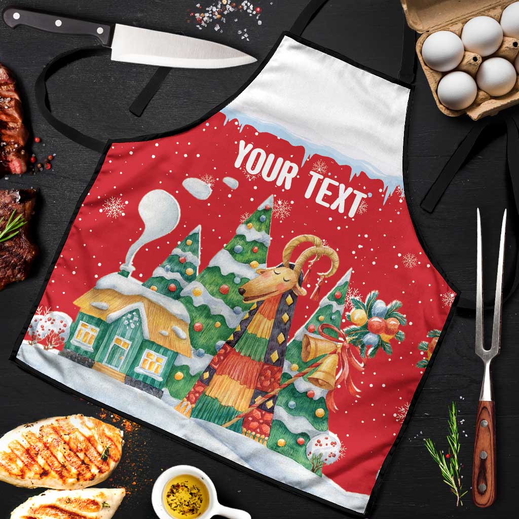 Romania Christmas Personalized Apron Romanian Folklore Capra Goat - Wonder Print Shop