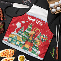 Romania Christmas Personalized Apron Romanian Folklore Capra Goat - Wonder Print Shop