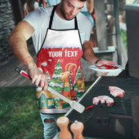 Romania Christmas Personalized Apron Romanian Folklore Capra Goat - Wonder Print Shop