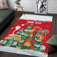 Romania Christmas Personalized Area Rug Romanian Folklore Capra Goat - Wonder Print Shop