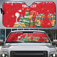 Romania Christmas Personalized Auto Sun Shade Romanian Folklore Capra Goat - Wonder Print Shop