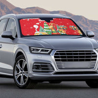 Romania Christmas Personalized Auto Sun Shade Romanian Folklore Capra Goat - Wonder Print Shop