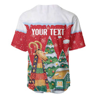 Romania Christmas Personalized Baseball Jersey Romanian Folklore Capra Goat - Wonder Print Shop