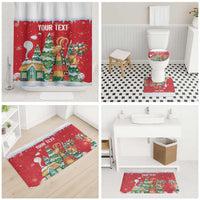 Romania Christmas Personalized Bathroom Set Romanian Folklore Capra Goat - Wonder Print Shop