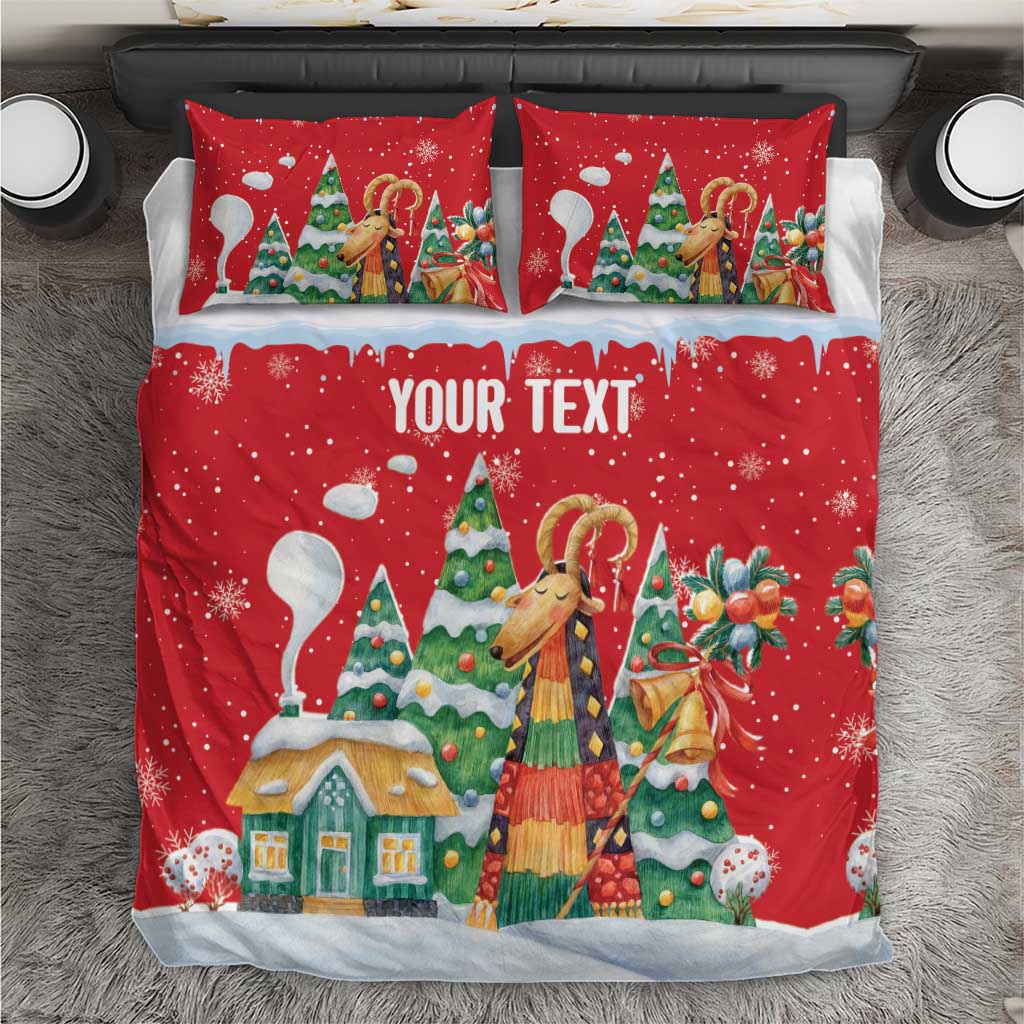Romania Christmas Personalized Bedding Set Romanian Folklore Capra Goat - Wonder Print Shop