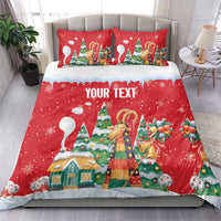 Romania Christmas Personalized Bedding Set Romanian Folklore Capra Goat - Wonder Print Shop
