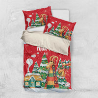 Romania Christmas Personalized Bedding Set Romanian Folklore Capra Goat - Wonder Print Shop