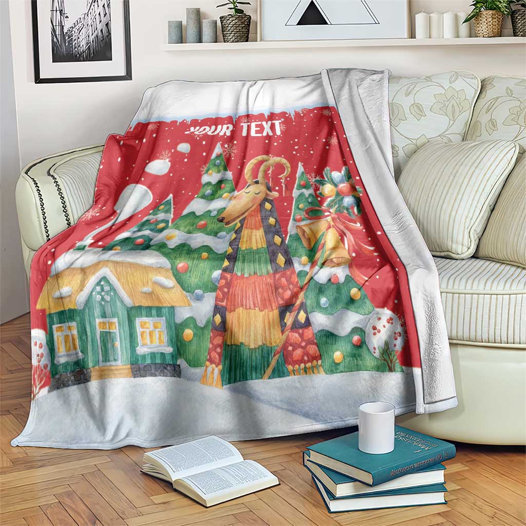 Romania Christmas Personalized Blanket Romanian Folklore Capra Goat - Wonder Print Shop