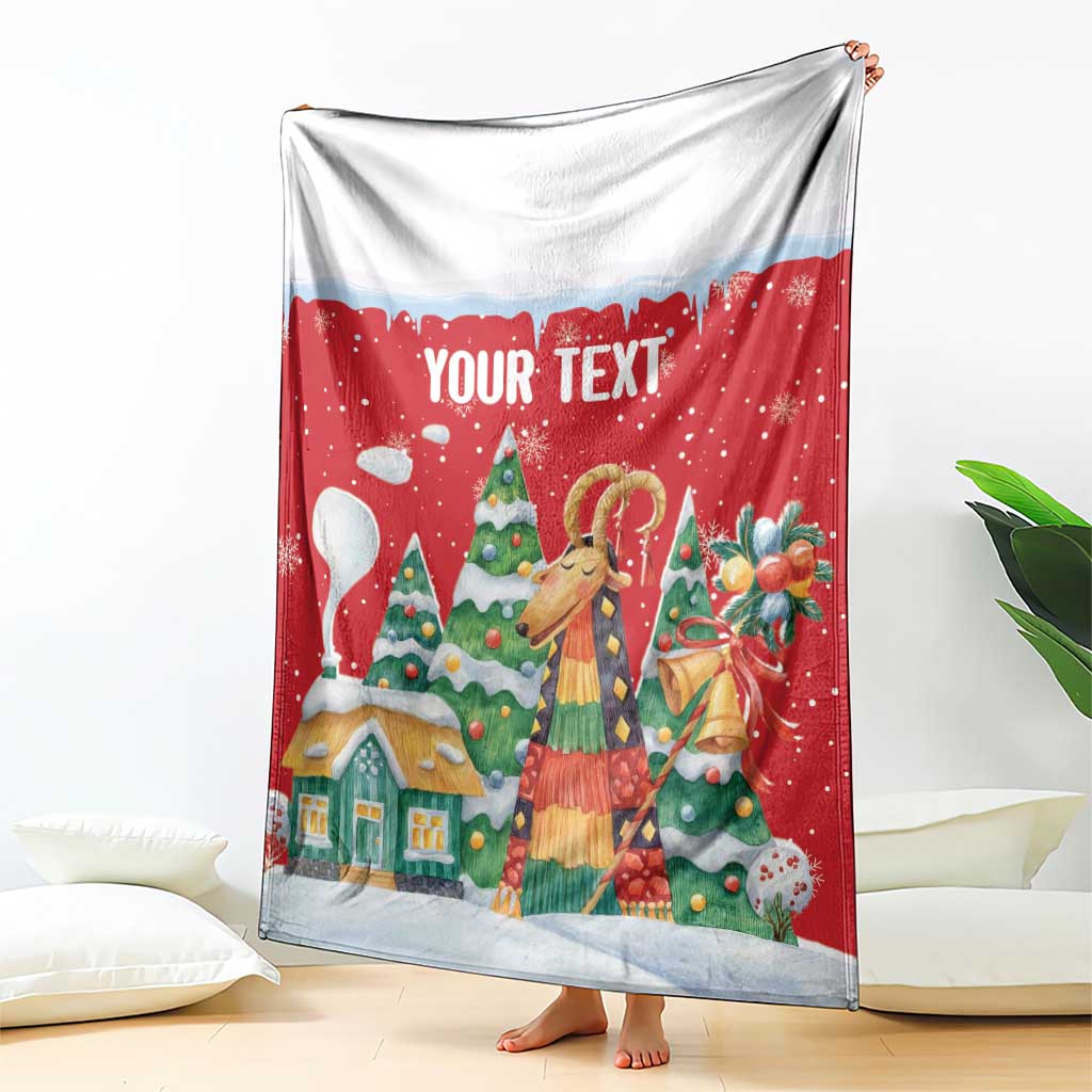 Romania Christmas Personalized Blanket Romanian Folklore Capra Goat - Wonder Print Shop