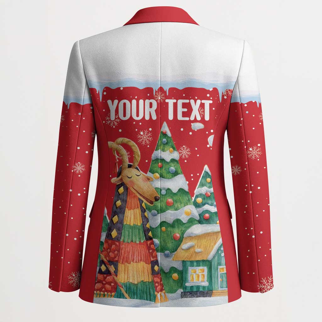 Romania Christmas Personalized Blazer Romanian Folklore Capra Goat - Wonder Print Shop