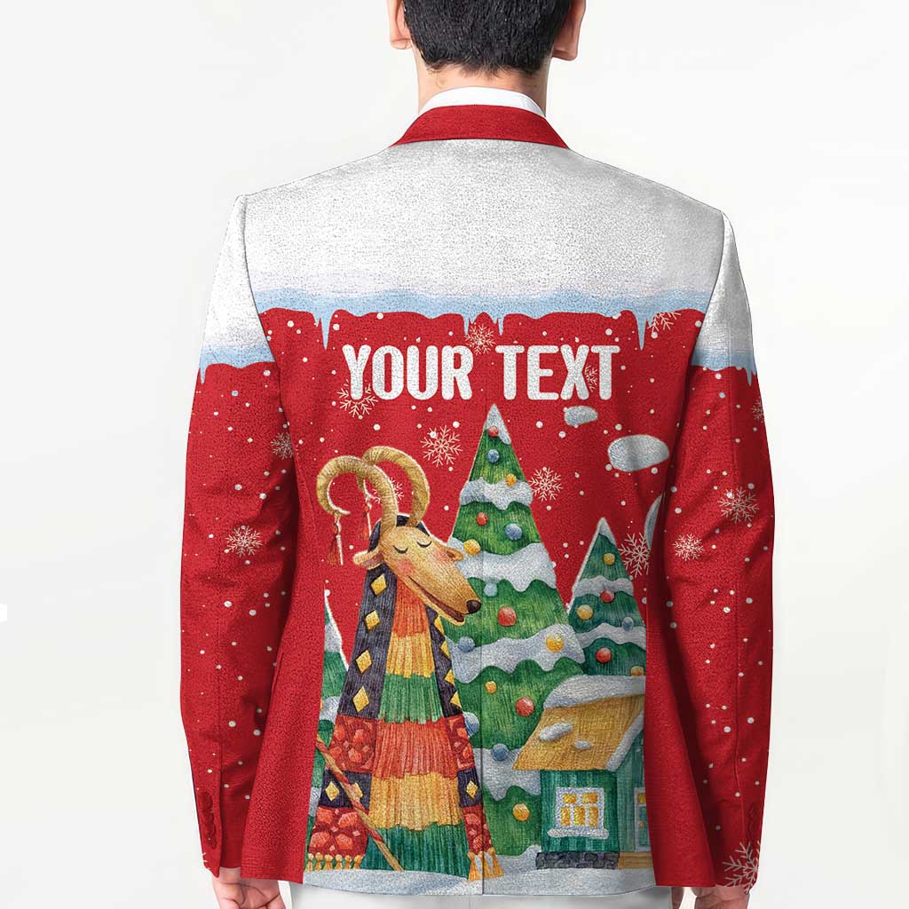 Romania Christmas Personalized Blazer Romanian Folklore Capra Goat - Wonder Print Shop