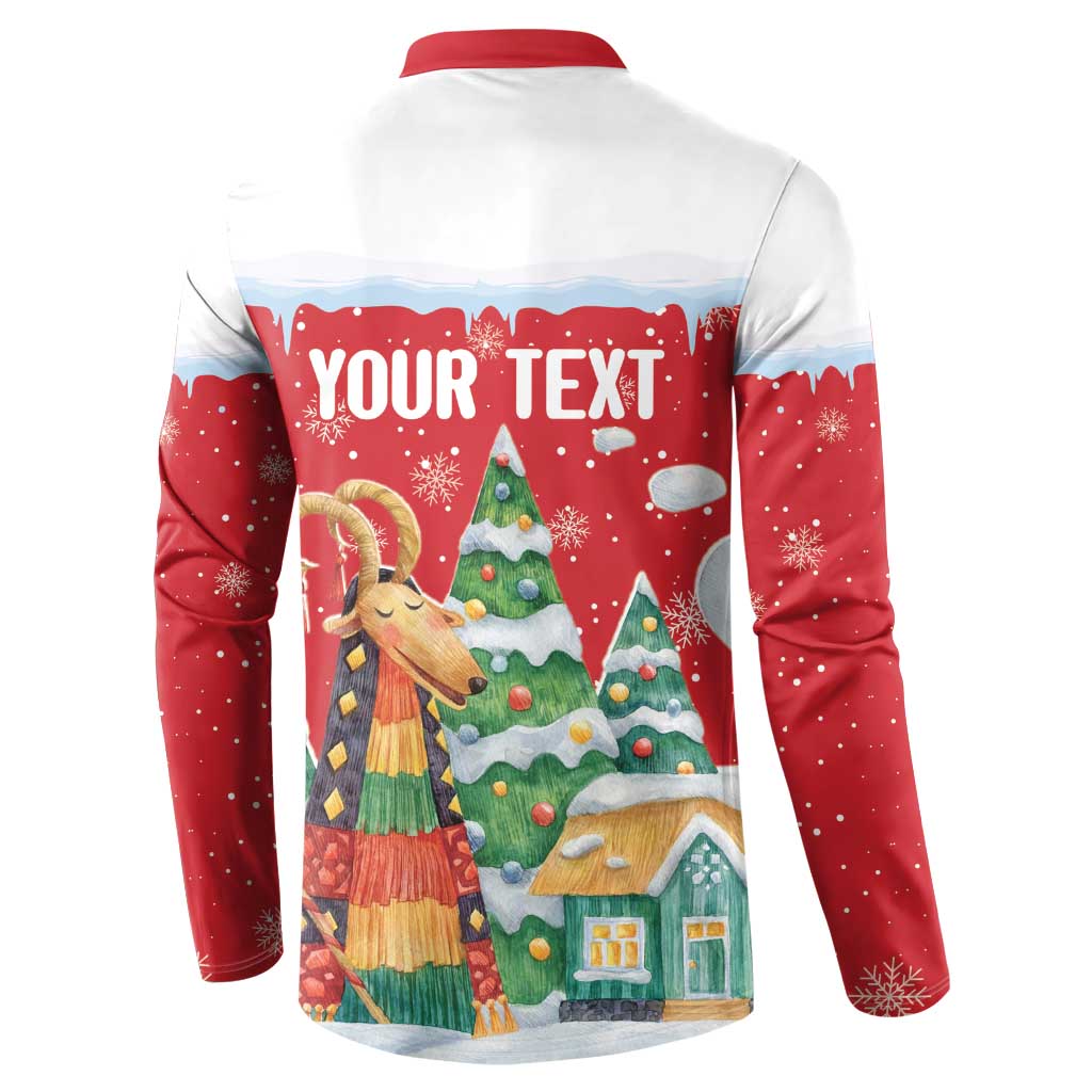 Romania Christmas Personalized Button Sweatshirt Romanian Folklore Capra Goat - Wonder Print Shop