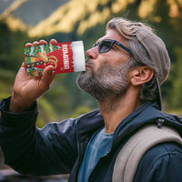 Romania Christmas Personalized 4 in 1 Can Cooler Tumbler Romanian Folklore Capra Goat - Wonder Print Shop