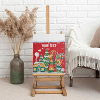 Romania Christmas Personalized Canvas Wall Art Romanian Folklore Capra Goat - Wonder Print Shop