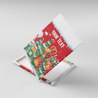 Romania Christmas Personalized Canvas Wall Art Romanian Folklore Capra Goat - Wonder Print Shop