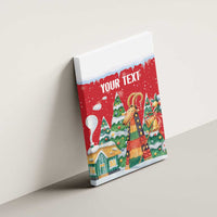 Romania Christmas Personalized Canvas Wall Art Romanian Folklore Capra Goat - Wonder Print Shop